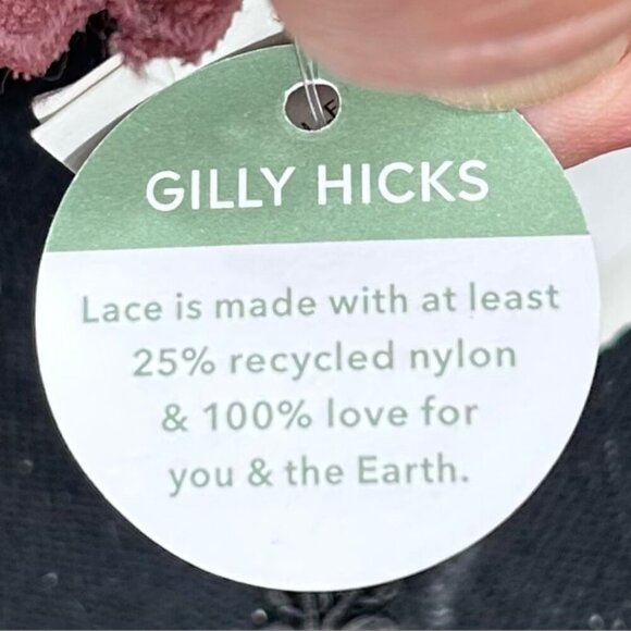 Gilly Hicks NWT Plum Lace Padded Adjustable Straps Long Line Bralette Bra Size L - Picture 9 of 13